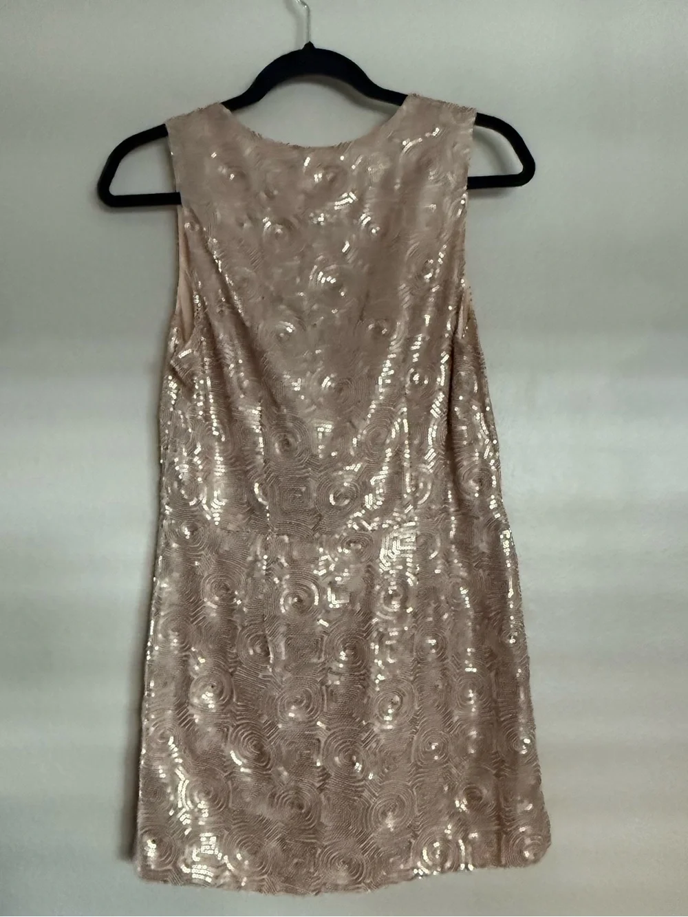 Free People Sequin Tie-Front Sleeveless Dress - Blush/Champagne size 6